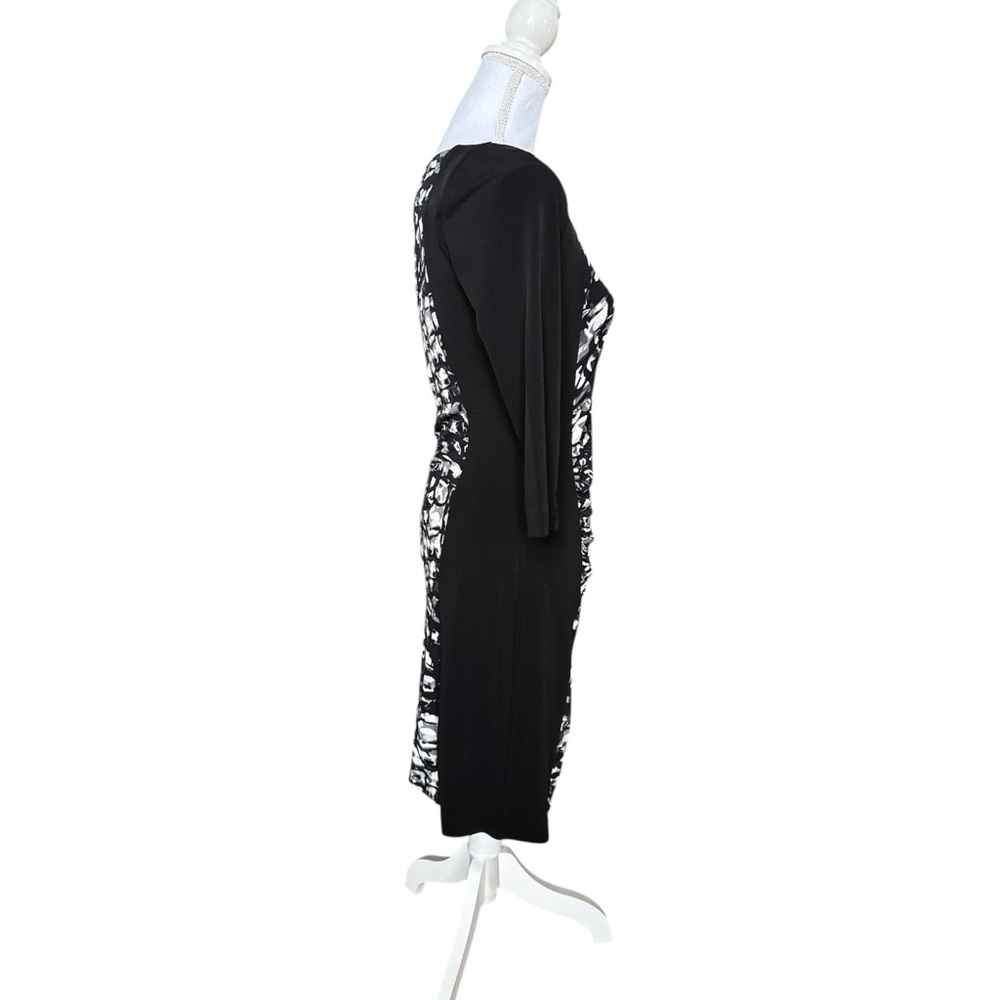 Calvin Klein abstract black & white dress size XS - Picture 3 of 11